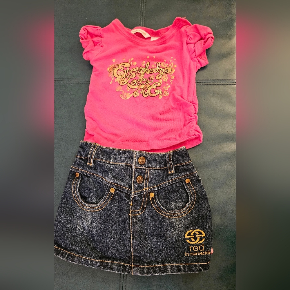 Red Kids Denim Shorts - Blue